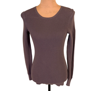 Moda International Gray Thermal Knit Sweater